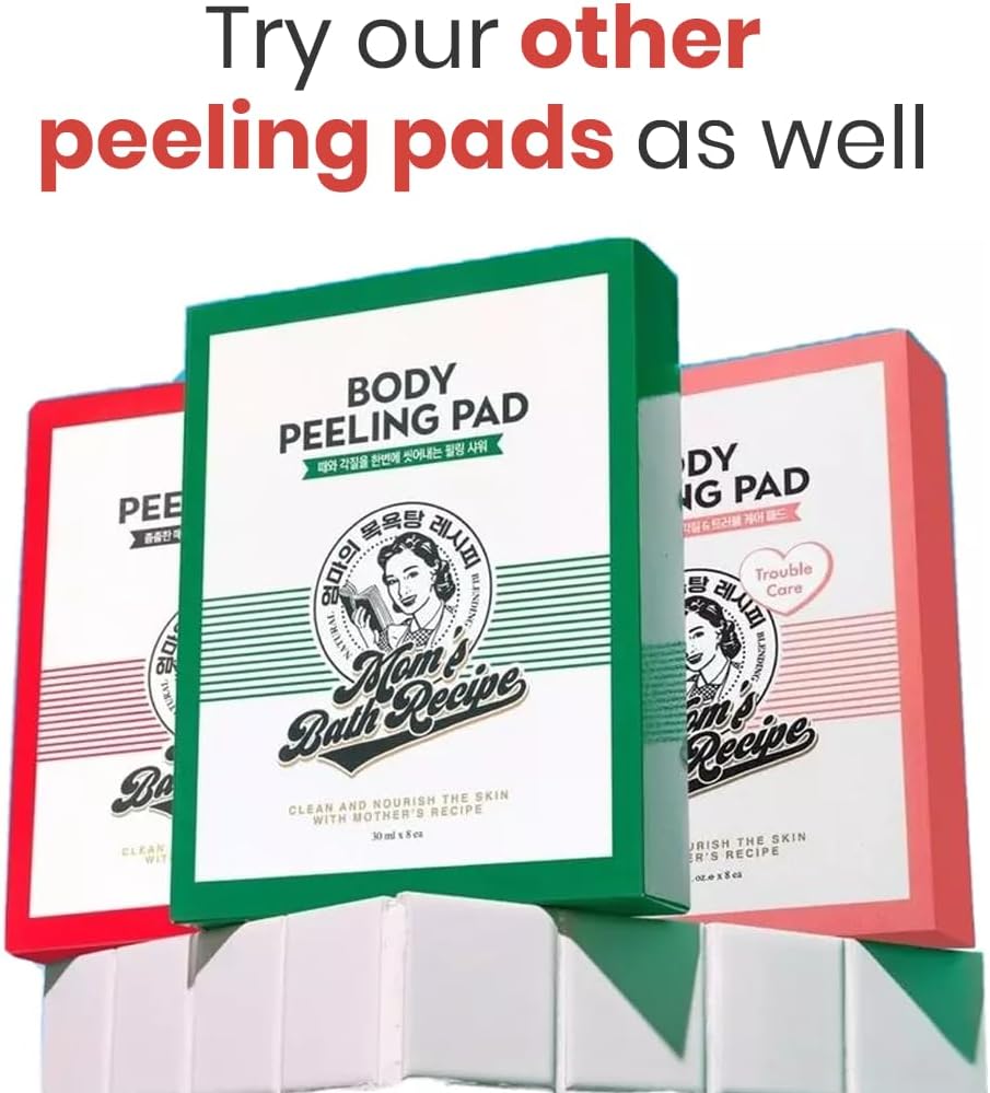 Mom's Bath Recipe Body Peeling Pad Original, 8 Sheets