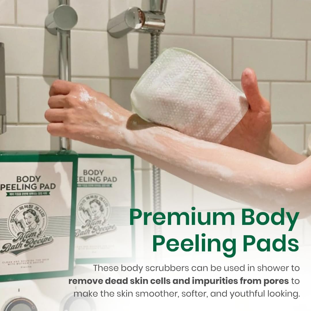 Mom's Bath Recipe Body Peeling Pad Original, 8 Sheets