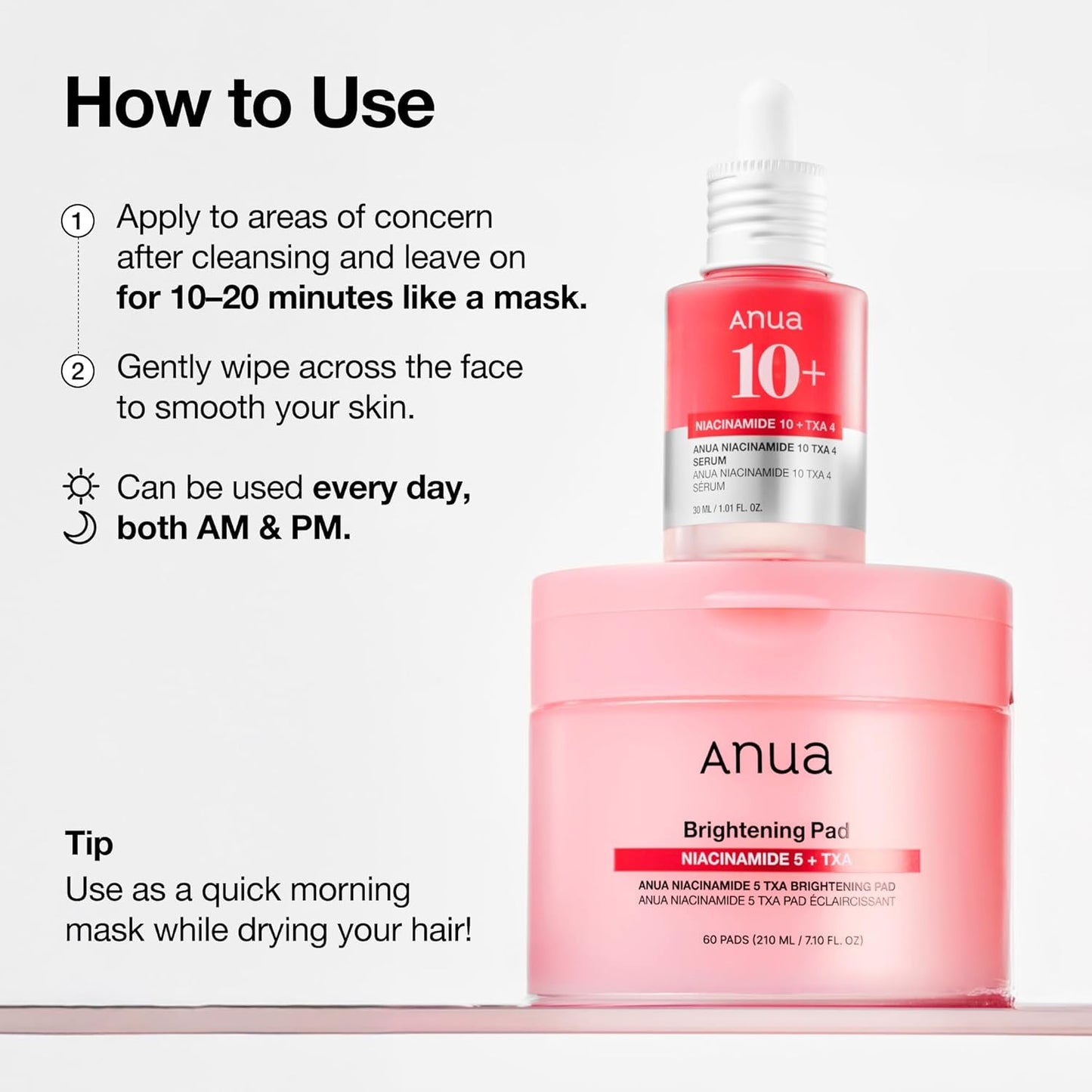 Anua Niacinamide 5 TXA Toner Pads