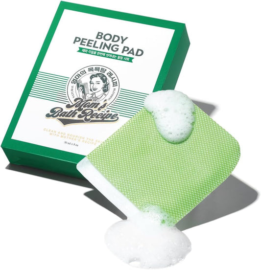 Mom's Bath Recipe Body Peeling Pad Original, 8 Sheets